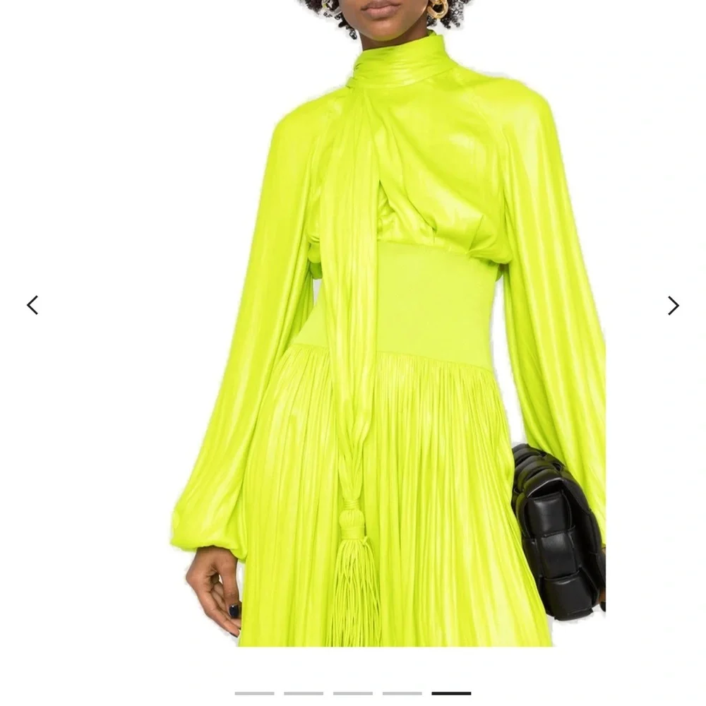 NWT Bottega Veneta Lime Green Women's Dress - Picture 8 of 8